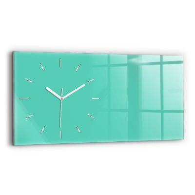 Reloj de cristal horizontal Color turquesa