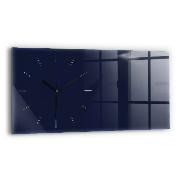 Reloj de cristal horizontal Color azul oscuro