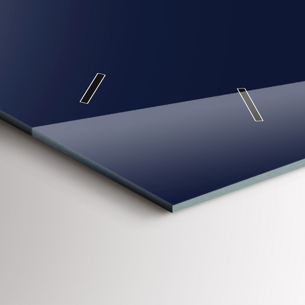 Reloj de cristal horizontal Color azul oscuro