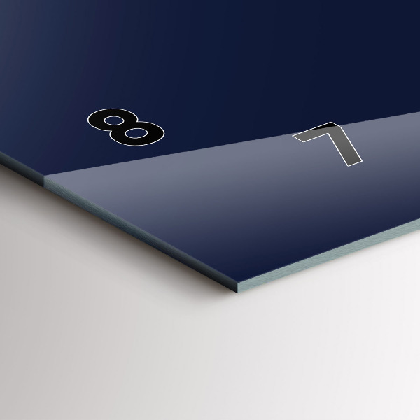 Reloj de cristal horizontal Color azul oscuro