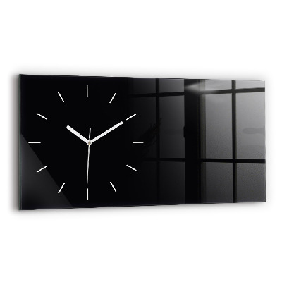 Reloj de cristal horizontal Color negro