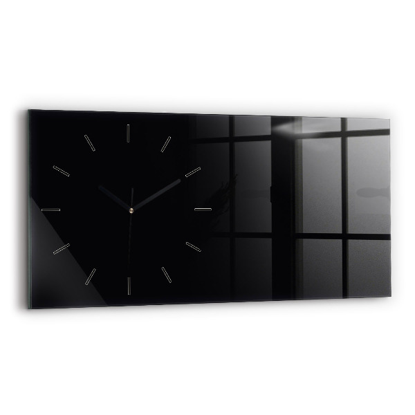 Reloj de cristal horizontal Color negro