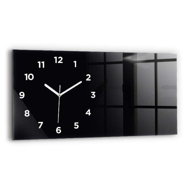 Reloj de cristal horizontal Color negro