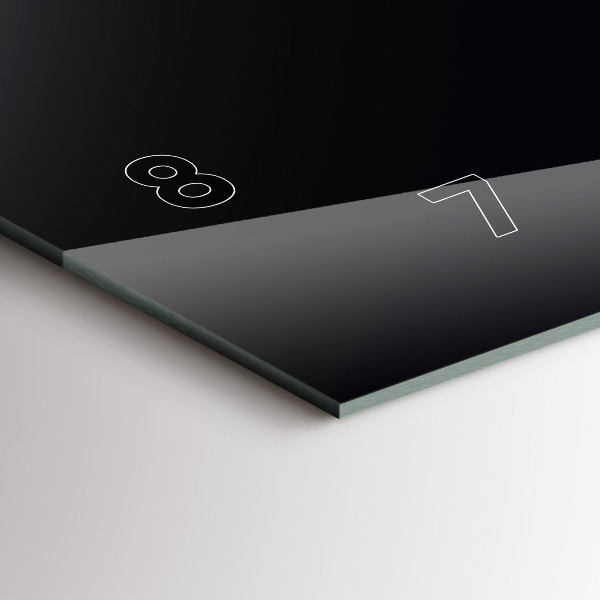 Reloj de cristal horizontal Color negro