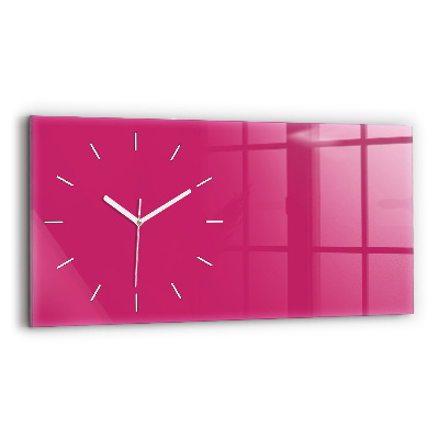 Reloj de cristal horizontal El color rosa fuerte