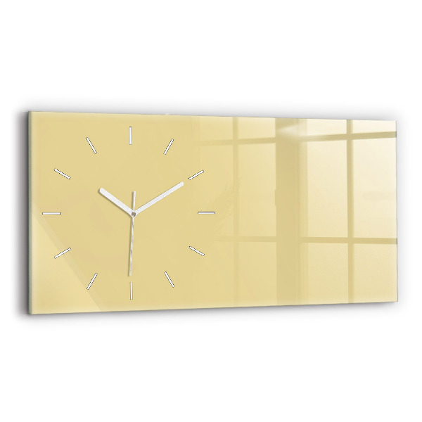 Reloj de cristal horizontal Color crema