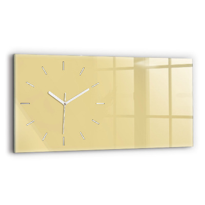 Reloj de cristal horizontal Color crema