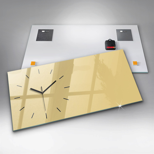 Reloj de cristal horizontal Color crema