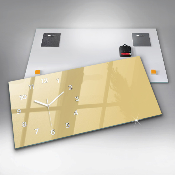 Reloj de cristal horizontal Color crema