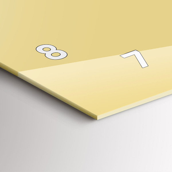 Reloj de cristal horizontal Color crema