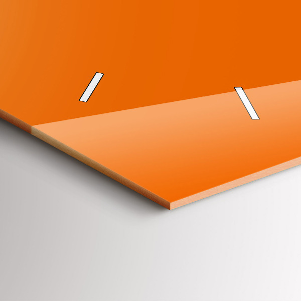 Reloj de cristal horizontal Color naranja