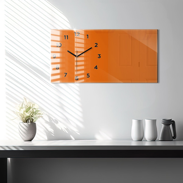 Reloj de cristal horizontal Color naranja