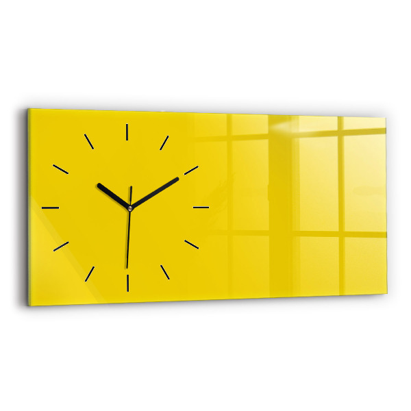 Reloj de cristal horizontal Color amarillo claro