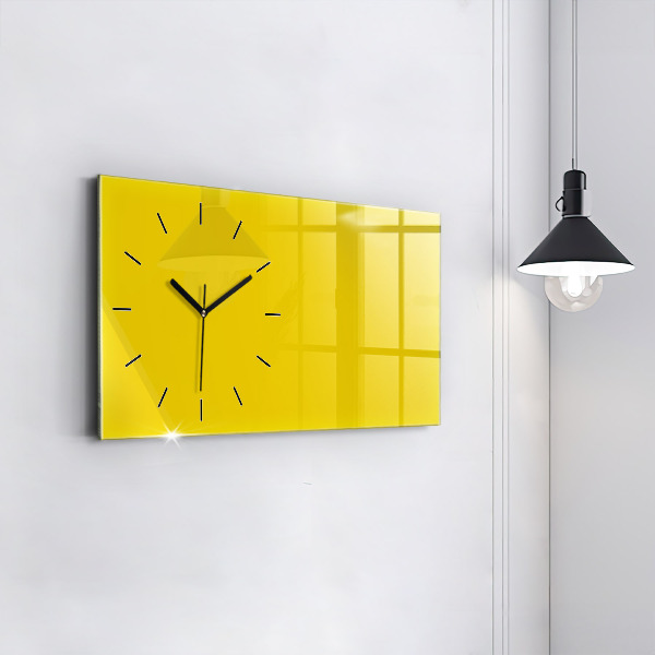 Reloj de cristal horizontal Color amarillo claro