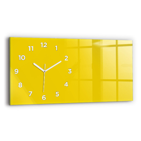 Reloj de cristal horizontal Color amarillo claro