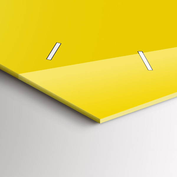 Reloj de cristal horizontal Color amarillo claro