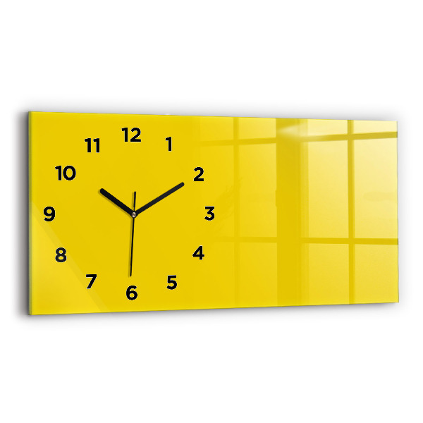 Reloj de cristal horizontal Color amarillo claro