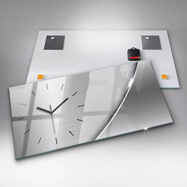 Reloj horizontal Patrón plateado