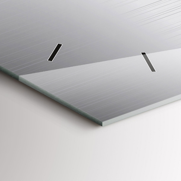 Reloj horizontal Patrón plateado