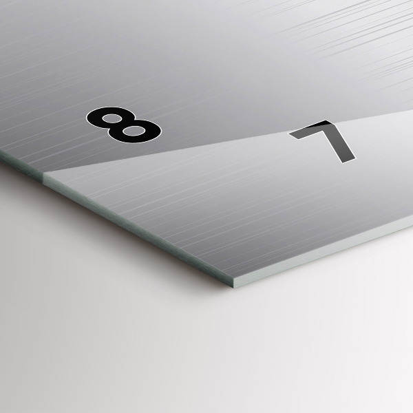 Reloj horizontal Patrón plateado