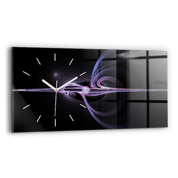 Reloj de cristal horizontal Abstracción violeta
