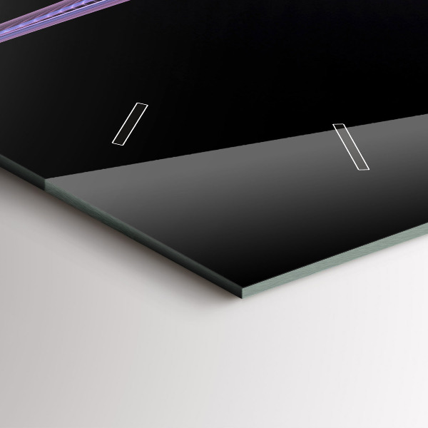 Reloj de cristal horizontal Abstracción violeta