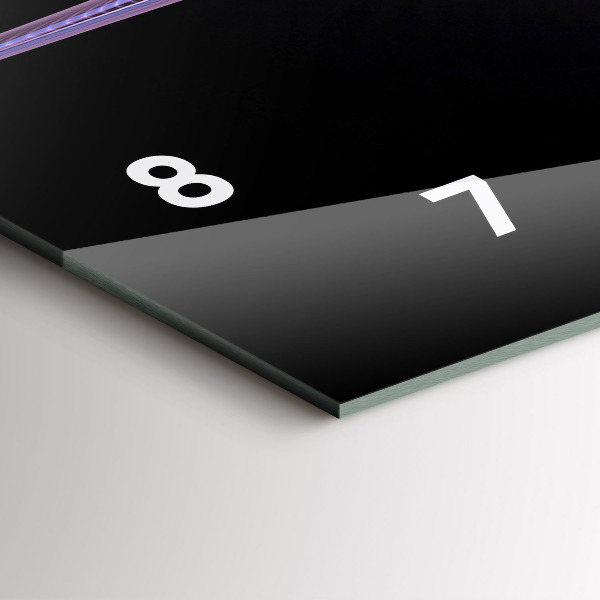 Reloj de cristal horizontal Abstracción violeta