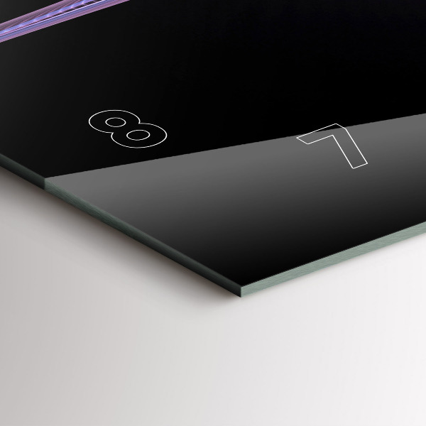 Reloj de cristal horizontal Abstracción violeta