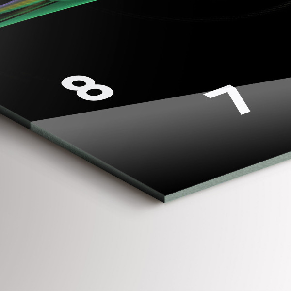 Reloj horizontal Abstracción verde