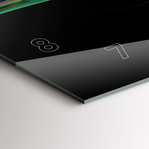 Reloj horizontal Abstracción verde