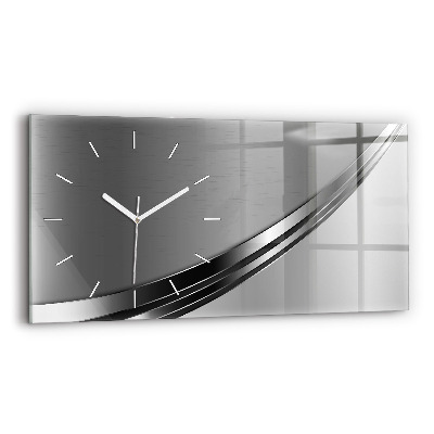 Reloj horizontal Líneas plateadas