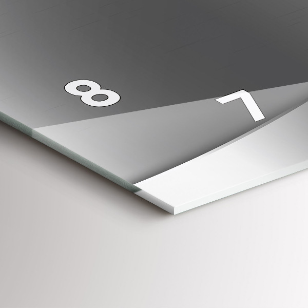 Reloj horizontal Líneas plateadas