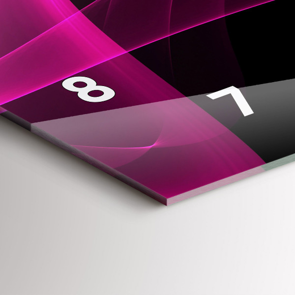 Reloj de cristal horizontal Abstracción rosa