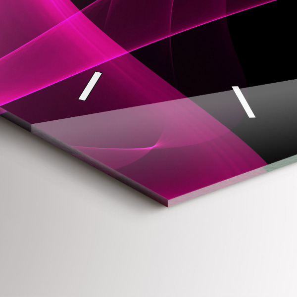 Reloj de cristal horizontal Abstracción rosa