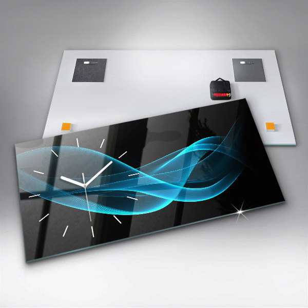 Reloj horizontal Abstracción azul