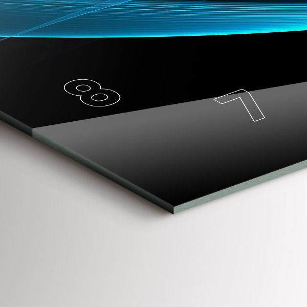 Reloj horizontal Abstracción azul