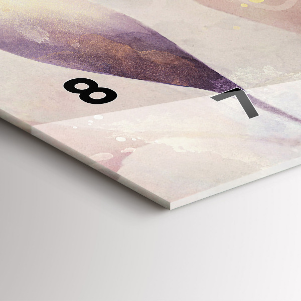 Reloj de cristal horizontal Hojas abstractas boho