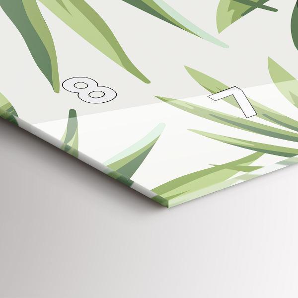 Reloj de cristal horizontal Estampado tropical