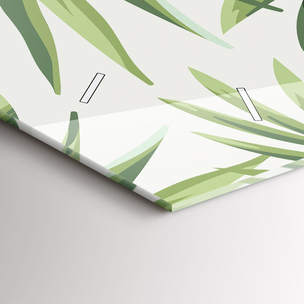 Reloj de cristal horizontal Estampado tropical