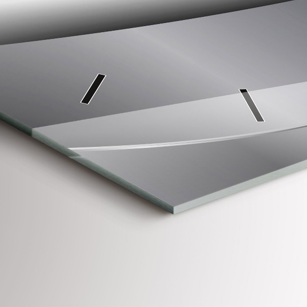 Reloj horizontal Abstracción plateada