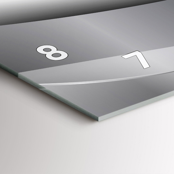 Reloj horizontal Abstracción plateada