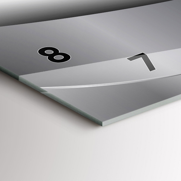 Reloj horizontal Abstracción plateada