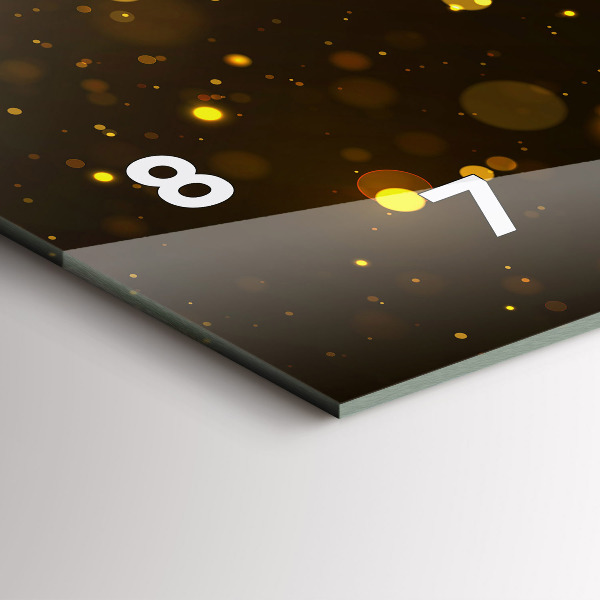 Reloj de cristal horizontal Polen dorado