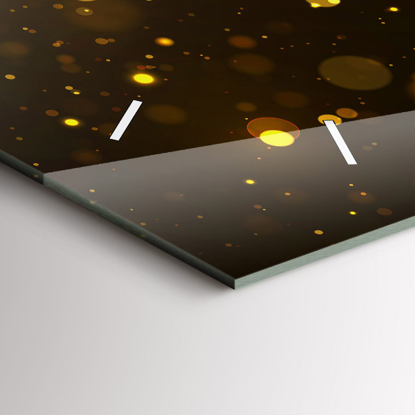 Reloj de cristal horizontal Polen dorado