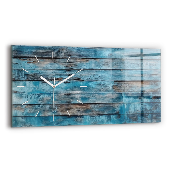 Reloj de cristal horizontal Tablas azules