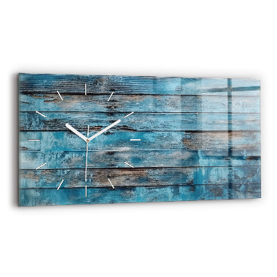 Reloj de cristal horizontal Tablas azules
