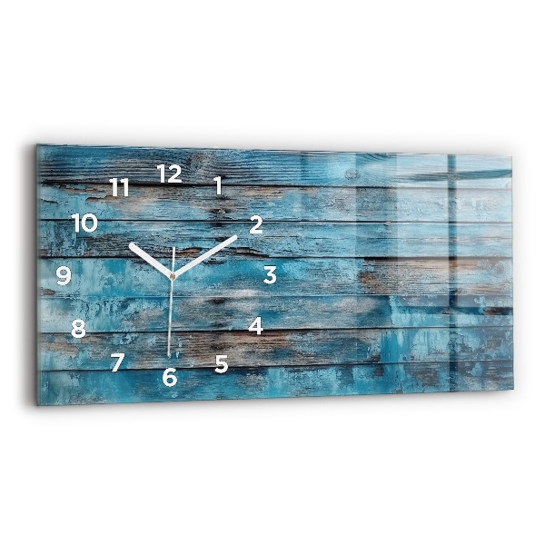 Reloj de cristal horizontal Tablas azules