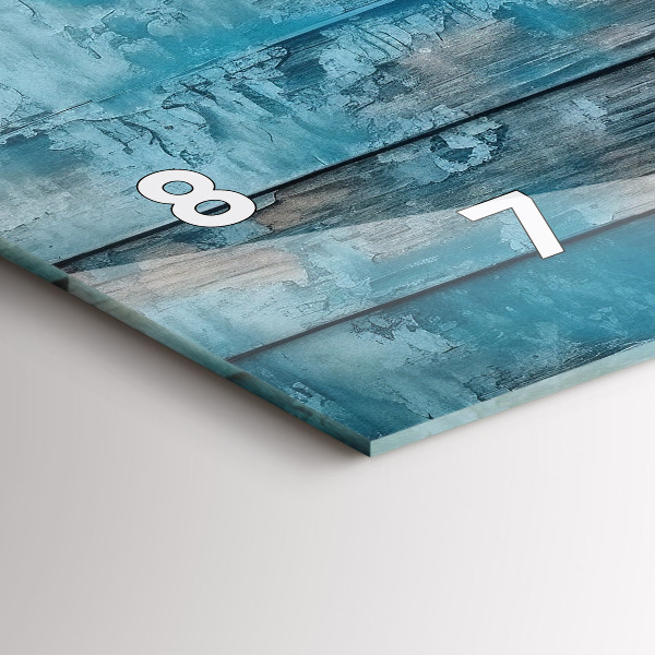 Reloj de cristal horizontal Tablas azules