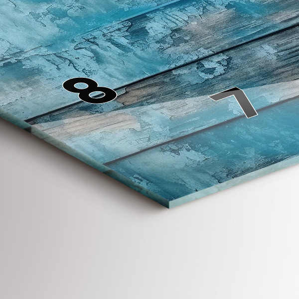 Reloj de cristal horizontal Tablas azules