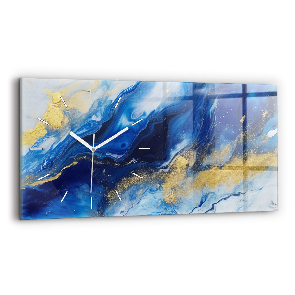 Reloj horizontal Mármol azul